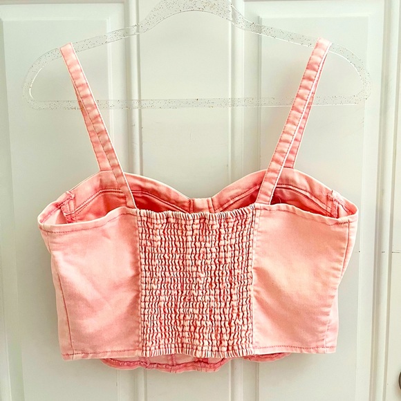 no boundaries simple cutie light pink cropped tank top size large - Picture 3 of 4
